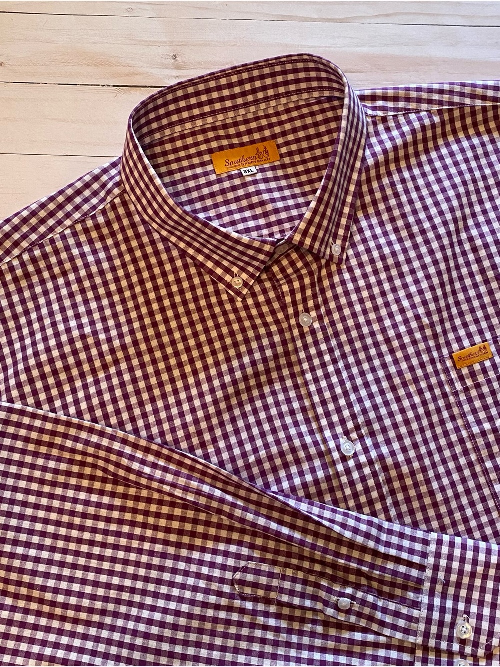 Men’s SOUTHERN SPORTSMAN Long Sleeve Button-Down Collar Shirt Size 3XL